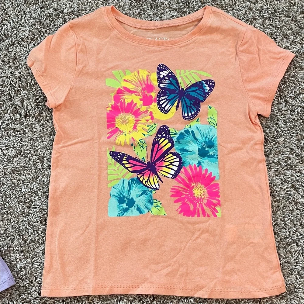Children’s Place Girls Colorful Short Sleeve & Shorts set NEW - Picture 4 of 12